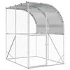 vidaXL Chicken Coop Silver 200 x 150 x 215 cm Galvanised Steel