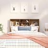 vidaXL Headboard Cabinet Brown Oak 120x19x103.5 cm