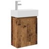 vidaXL Bathroom Vanity Unit with Tap Old Wood 45.5 x 22.5 x 84 cm