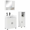 vidaXL Bathroom Furniture Set Wall-mounted 3 pcs High Gloss White