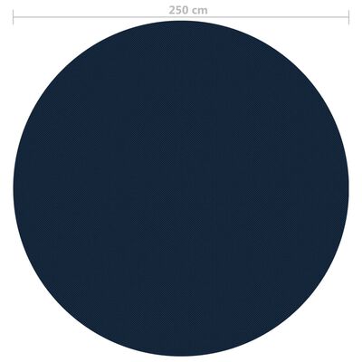 vidaXL Floating PE Solar Pool Film 250 cm Black and Blue