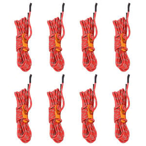 vidaXL Tent Guy Ropes with Spanners Reflective 8 pcs 4 m 4 mm