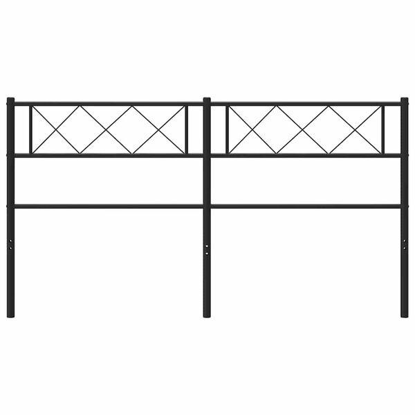 vidaXL Metal Headboard Black 135 cm