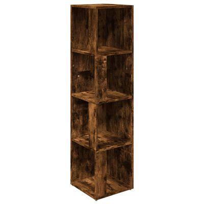 vidaXL Corner Cabinet Smoked Oak 33x33x132 cm Engineered Wood