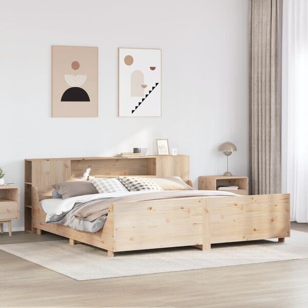 vidaXL Bed Frame without Mattress 200x200 cm Solid Wood Pine