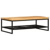 vidaXL Coffee Table Brown and Black 110 x 55 x 35 cm Solid Mango Wood