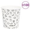 vidaXL Coffee Paper Cups 120 ml 100 pcs White and Black