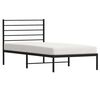 vidaXL Metal Bed Frame without Mattress with Headboard Black 90x190cm