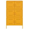 vidaXL Highboard Mustard Yellow 68x39x113 cm Steel