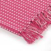 vidaXL Throw Cotton Squares 125x150 cm Pink
