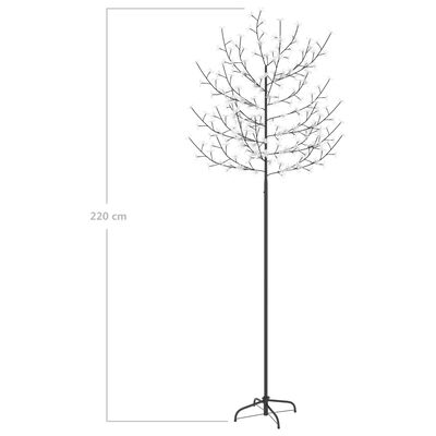 vidaXL Christmas Tree 220 LEDs Warm White Light Cherry Blossom 220 cm