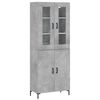 vidaXL Highboard Concrete Grey 69.5x34x180 cm Engineered Wood