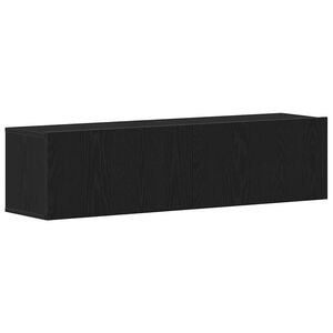vidaXL TV Cabinet Black Oak 120x30x30.5 cm Engineered Wood