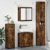 vidaXL Bathroom Furniture Set Manual 4 pcs Smoked Oak Engineered Wood