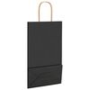 vidaXL Paper Bags 250 pcs with Handles Black 21x11x36 cm