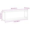 vidaXL Wall Cube Shelf 2 pcs White 80x15x26.5 cm Engineered Wood