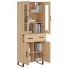 vidaXL Highboard Sonoma Oak 69.5x34x180 cm Engineered Wood