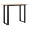 vidaXL Dining Table O-Frame 100x50x75 cm Solid Wood Pine and Steel