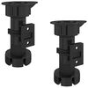 vidaXL Furniture Feet Adjustable 2 pcs Black 46 x 46 x 128 mm PP