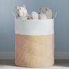 vidaXL Storage Basket Brown and White Ø38x46 cm Cotton