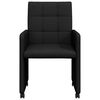 vidaXL Dining Chairs with Wheels 2 pcs Black 58 x 65 x 94 cm Fabric