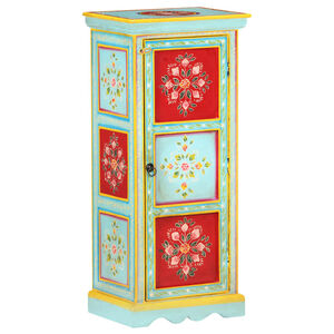 vidaXL Hand Painted Highboard 40x30x90 cm Solid Mango Wood
