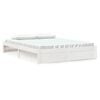 vidaXL Bed Frame without Mattress White Solid Wood 150x200 cm King Size King Size