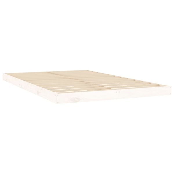vidaXL Bed Frame without Mattress White 120x200 cm Solid Wood Pine