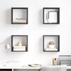 vidaXL Wall Cube Shelves 4 pcs Grey 26x15x26 cm