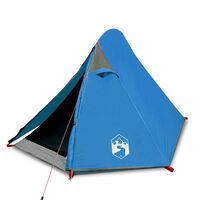 vidaXL Camping Tent 2 Persons Blue 267x154x117 cm 185T Taffeta