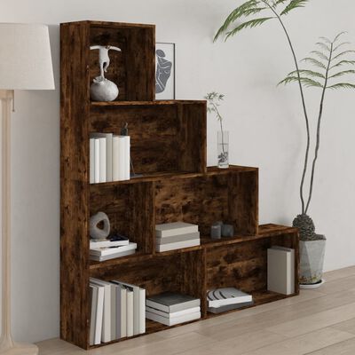 vidaXL Book Cabinet Smoked Oak 155x24x160 cm