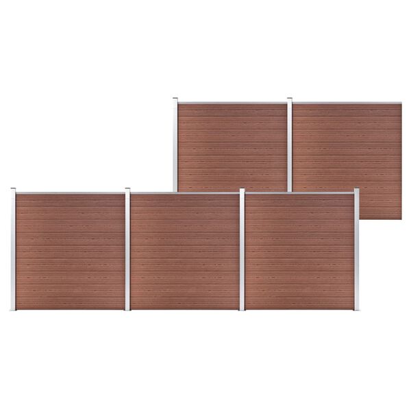 vidaXL Garden Fence WPC 872x186 cm Brown