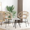 vidaXL Dining Chair 2 pcs Natural 49 x 51 x 81 cm Rattan and Iron