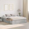 vidaXL Storage Bed Frame Concrete Grey 160 x 200 cm Engineered Wood