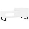 vidaXL Coffee Table White 100x50x45 cm Engineered Wood