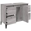 vidaXL Sink Cabinet Grey Sonoma 80x33x60 cm Engineered Wood