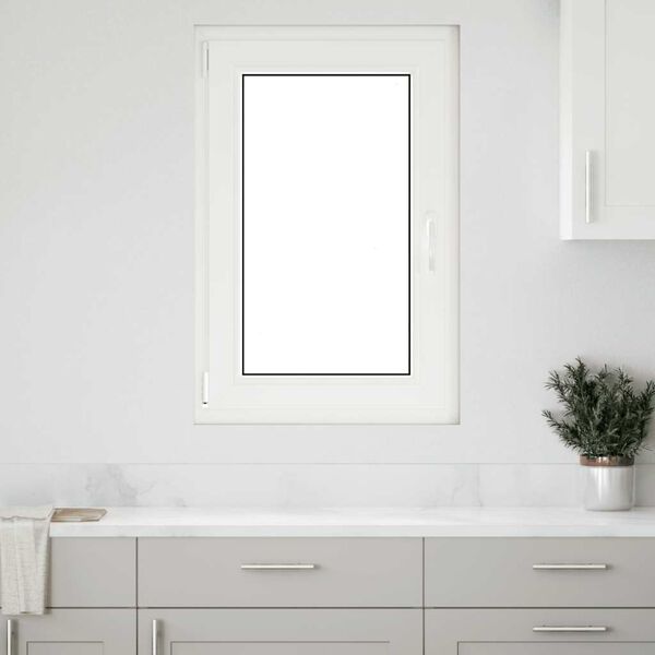 vidaXL Basement Window "RISOR" 60x90 cm Tilt&Turn DIN Left White