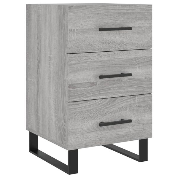 vidaXL Bedside Cabinet Grey Sonoma 40x40x66 cm Engineered Wood