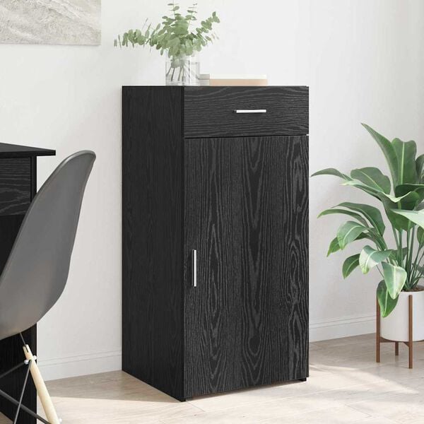 vidaXL Sideboard Black oak 42.5 x 40 x 93 cm Engineered wood