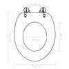 vidaXL WC Toilet Seat with Soft Close Lid MDF Pebbles Design