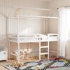 vidaXL Kids' Bed Roof White 217x85.5x154 cm Solid Wood Pine