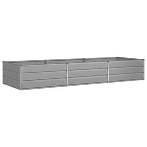 vidaXL Planter Light Grey 290 x 100 x 45 cm Galvanised Steel