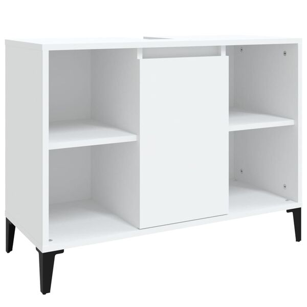 vidaXL Sink Cabinet White 80x33x60 cm Engineered Wood