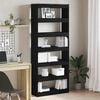 vidaXL Book Cabinet Black Oak 80 x 30 x 198 cm Engineered Wood