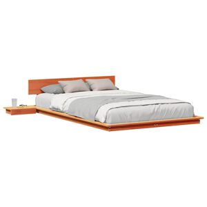 vidaXL Bed Frame Brown 135 x 190 cm Wood