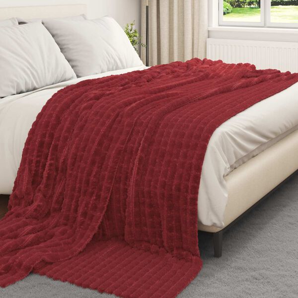 vidaXL Throw Blankets 6 pcs Bordeaux Red 240 x 220 cm Fleece