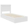 vidaXL Storage Bed with Headboard White 75 x 190 cm Engineered Wood