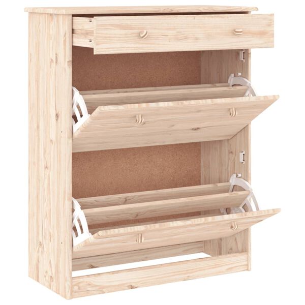vidaXL Shoe Cabinet ALTA 77x35x96 cm Solid Wood Pine