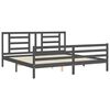 vidaXL Bed Frame without Mattress Grey 200x200 cm Solid Wood