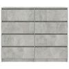 vidaXL Drawer Sideboard Concrete Grey 120x35x99 cm Engineered Wood